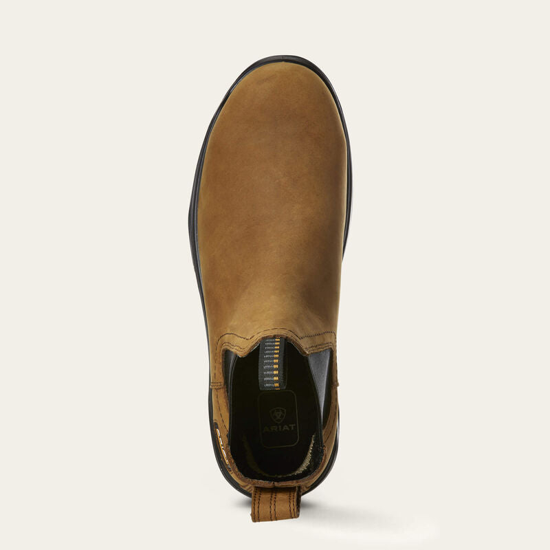 Men's Waterproof Chelsea Work Boots with Carbon Toe - Slip Resistant & Comfortable for Construction, Warehouse & Outdoor Work