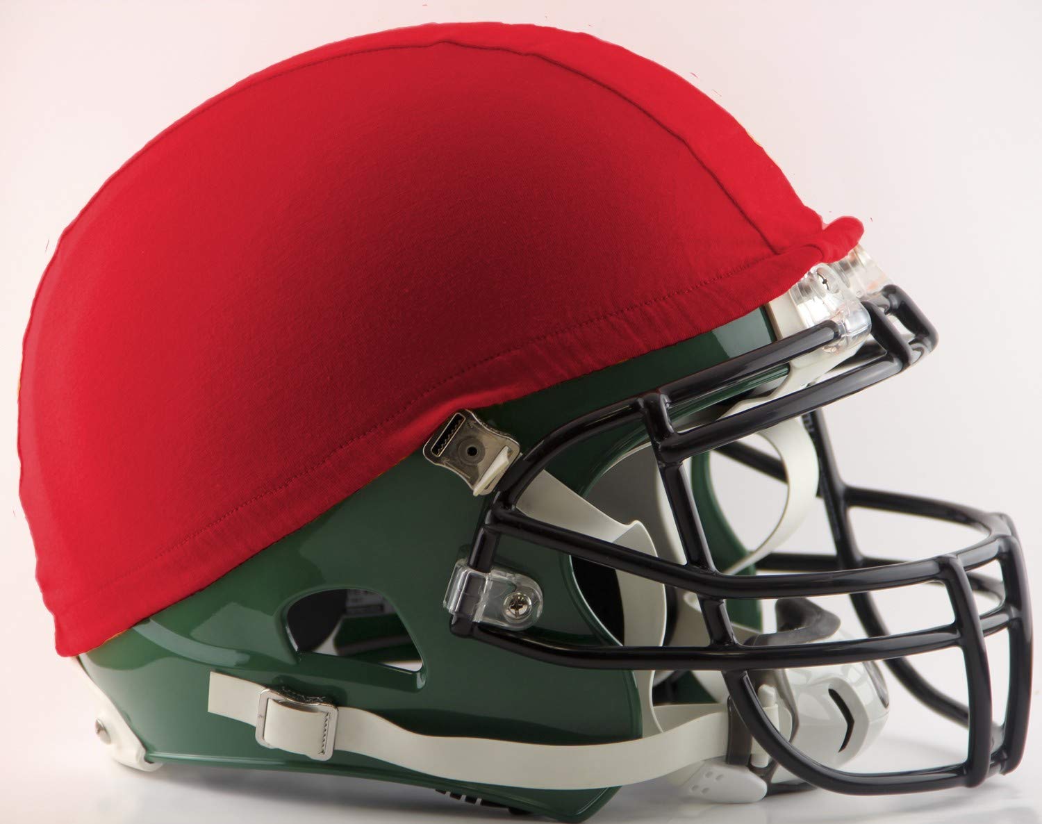 TAG Scrimmage Football Helmet Cover - Durable Rubber Elastic Band for Secure Fit - Perfect for Practice, Pre-Season & Game Day - 12 Pack in Scarlet - Ideal for Team Training, Youth Football & Sideline Protection