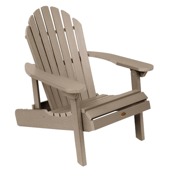 Hamilton Outdoor Folding & Reclining Adirondack Chair - Portable Patio Lounge Chair for Backyard, Poolside & Beach - Weather-Resistant Comfort for Relaxing Outdoors