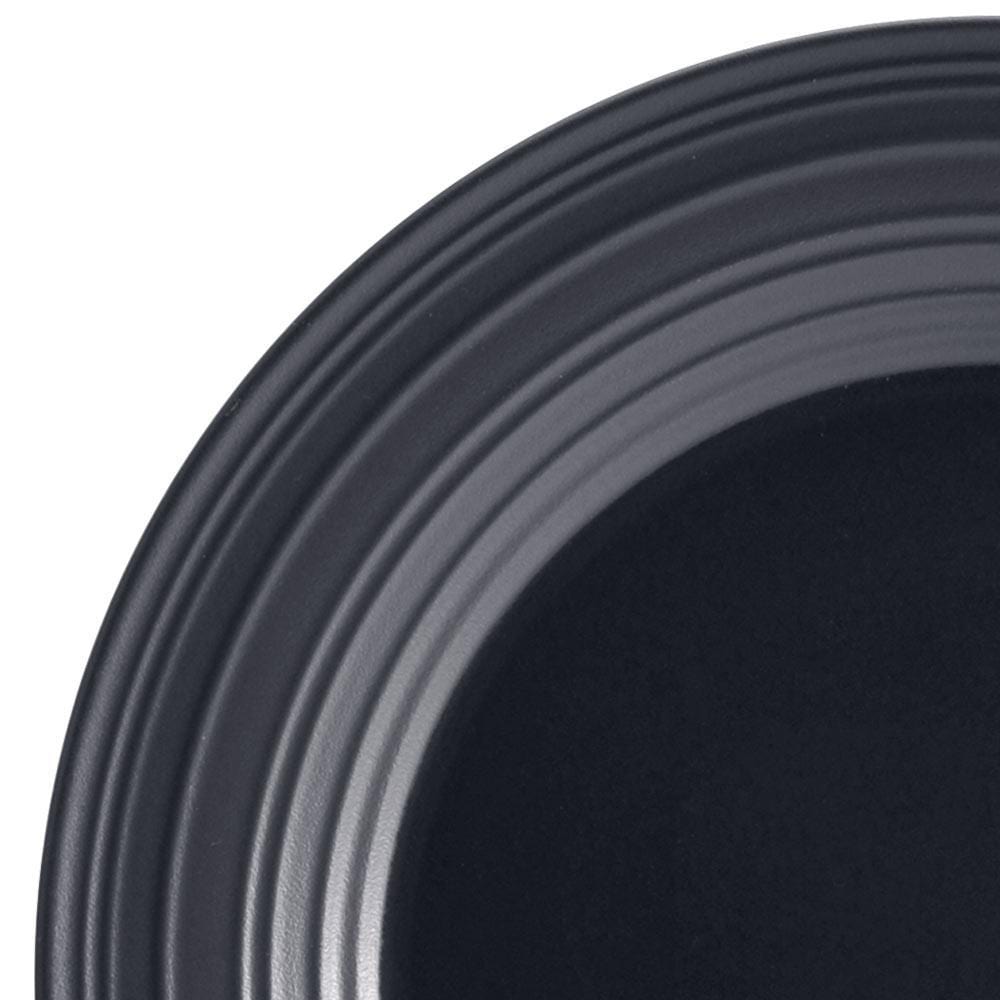 Swirl Graphite 4-Piece Dinnerware Set - Elegant Plates, Bowls, Forks & Spoons for Formal Dining, Dinner Parties & Home Decor