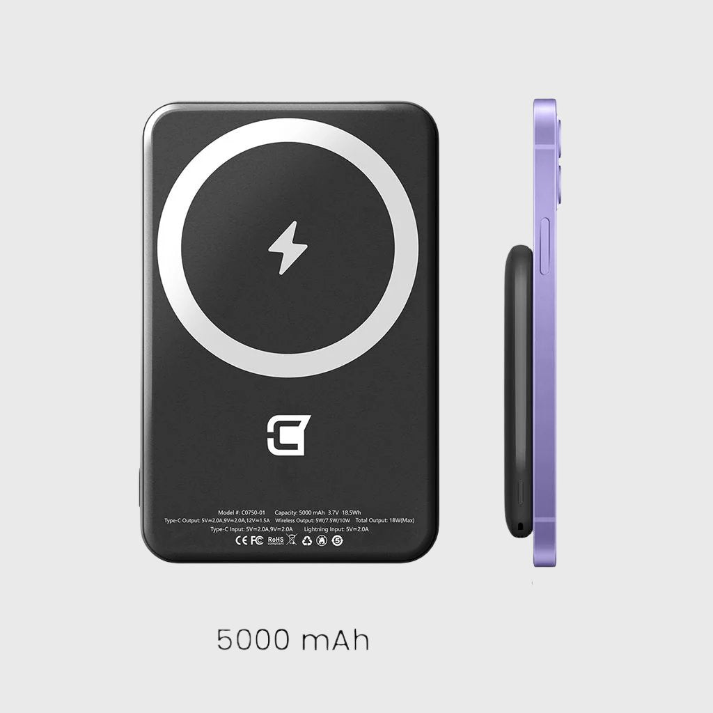 Nitro MagSafe Power Bank - 10000mAh Magnetic Wireless Portable Charger for iPhone 12/13/14/15 Pro Max - Fast Charging Battery Pack for Travel, Work & Outdoor Adventures