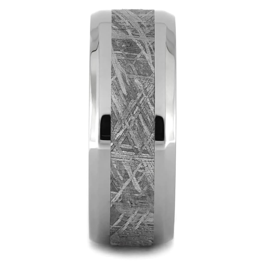 Gibeon Meteorite 8mm Titanium Comfort-Fit Wedding Band for Men & Women - Durable Unisex Titanium Ring for Everyday Wear, Anniversary & Special Occasions