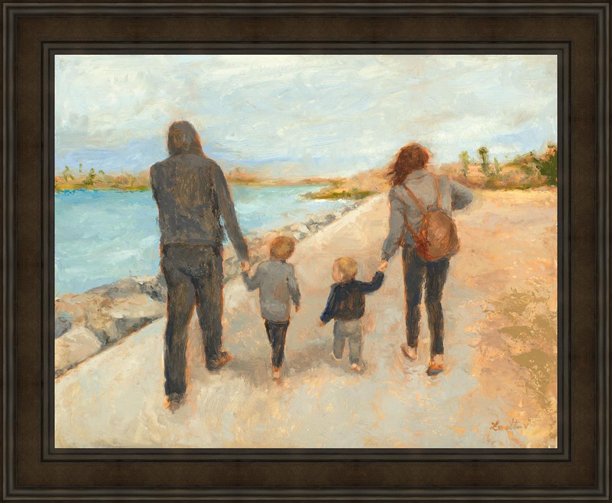 Family Walk On The Beach - Comfortable & Stylish Beach Sandals for Women, Men and Kids | Perfect for Summer Vacations, Seaside Strolls and Outdoor Adventures