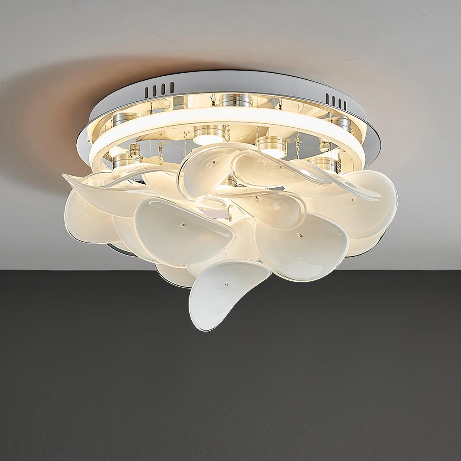 French Radici Petal Ceiling Lamp - Elegant Floral Chandelier for Living Room, Bedroom & Dining Room Lighting | Modern Home Decor