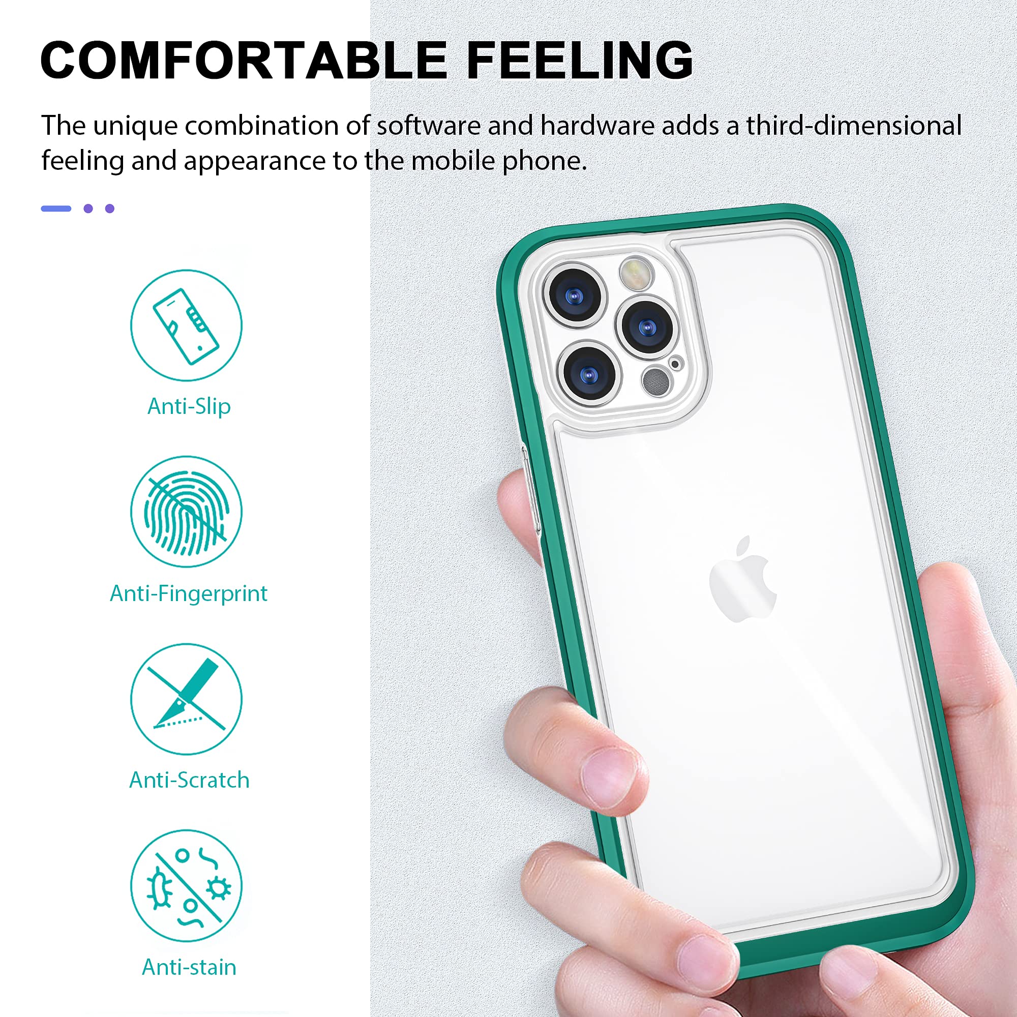 Shockproof Clear Green Mint iPhone 11 Pro Max Case - Heavy Duty Protective Hard Shell Bumper Cover for Women & Men | Perfect for Outdoor Activities, Work & Daily Use