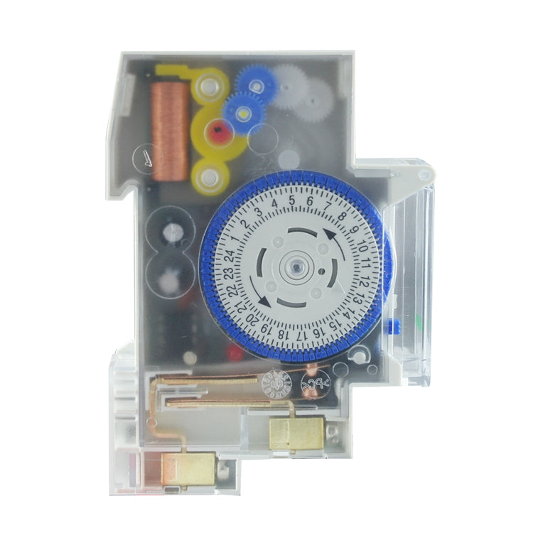 1 Pole DIN Rail Mount Analogue Timer - Industrial & Home Automation Time Control for Electrical Panels & HVAC Systems