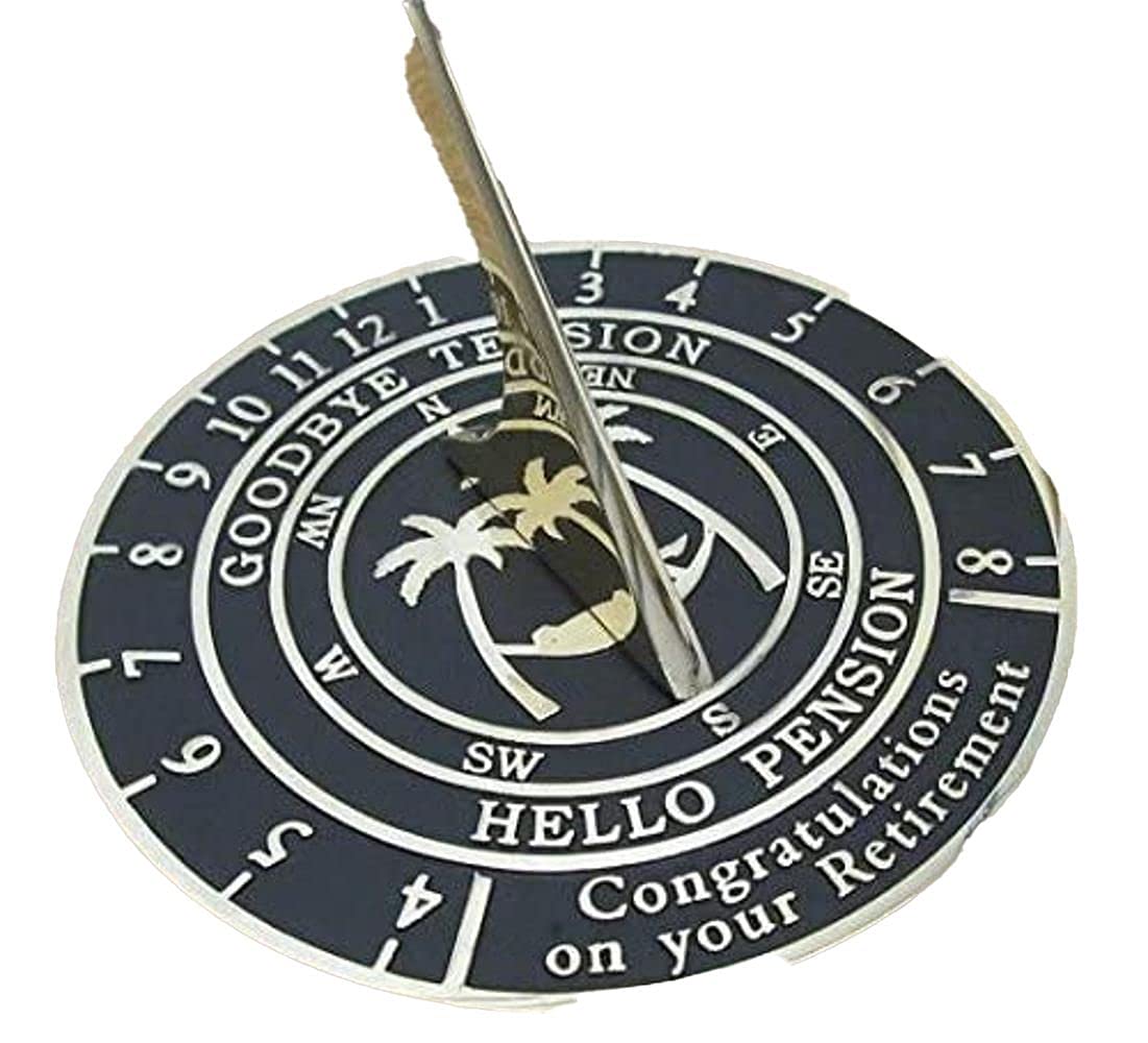 Unique NauticalMart Retirement Sundial Gift - Original & Thoughtful Retirement Present for Men & Women - Perfect for Outdoor Garden, Patio, or Office Decor