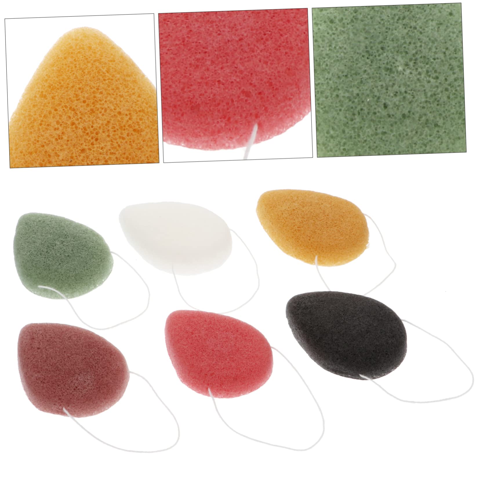 FOMIYES 6-Pack Natural Facial Cleansing Sponges - Gentle Exfoliating & Makeup Removing Face Sponges for Daily Skincare Routine | Perfect for Sensitive Skin & Travel Beauty Essentials