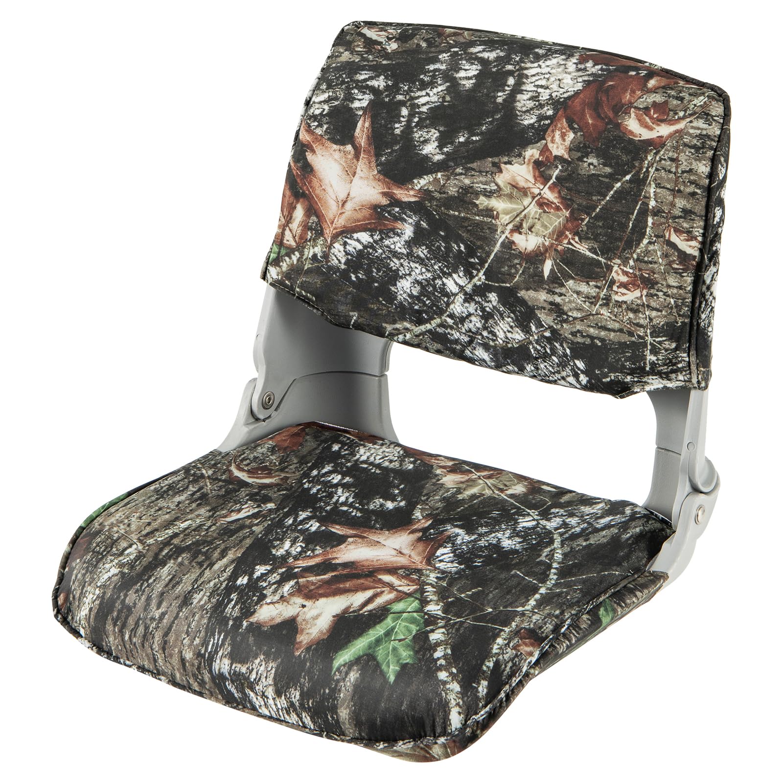 **Goplus Low/High Back Folding Boat Seat with Stainless Steel Screws & Aluminum Hinges – Thickened Sponge Padding, Waterproof Design – Perfect for Fishing, Boating & Marine Use (1 Pack, Camo & Gray)**
