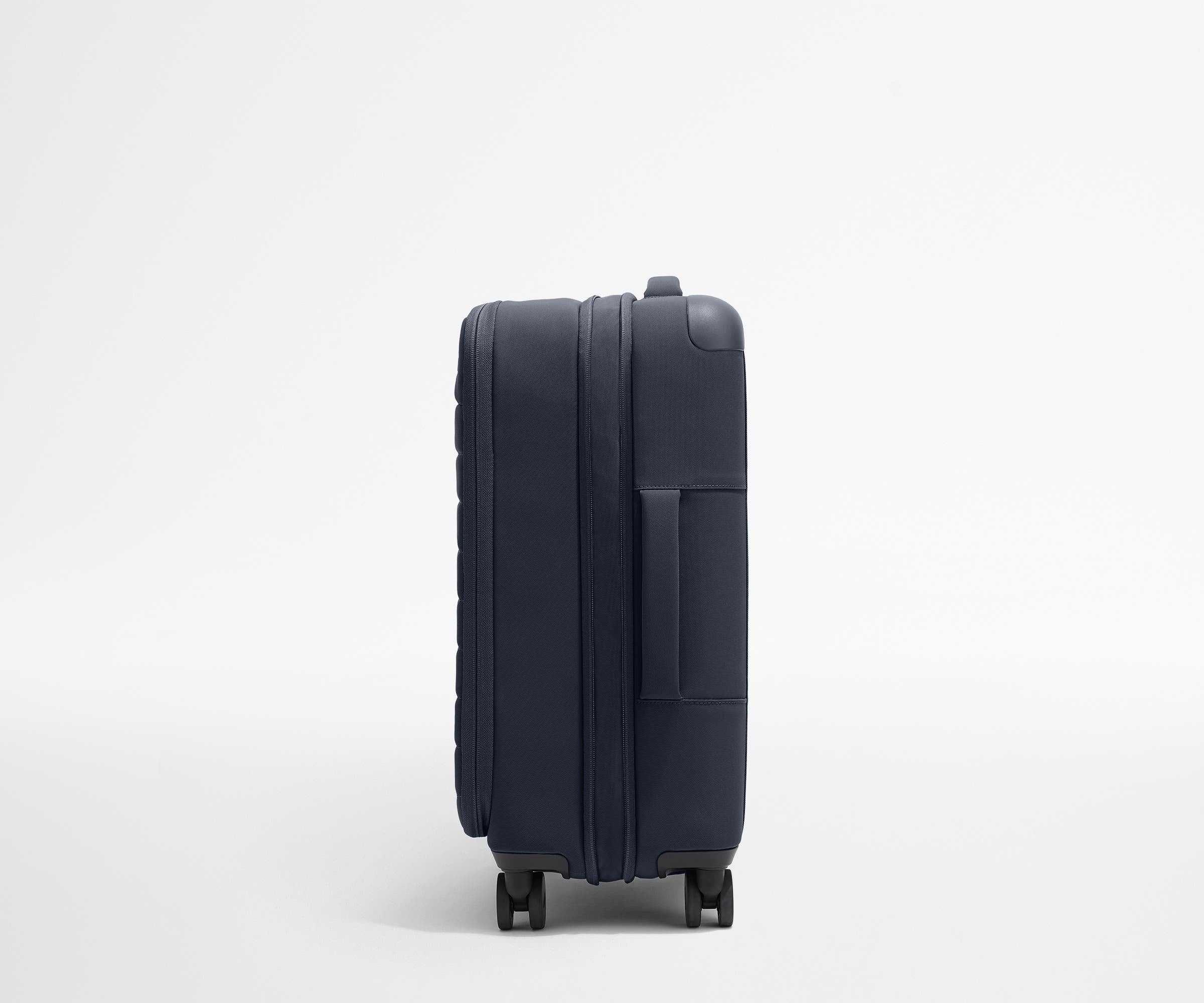 Navy Blue Softside Bigger Carry On Luggage - Lightweight Expandable Suitcase for Travel, Business Trips & Weekend Getaways