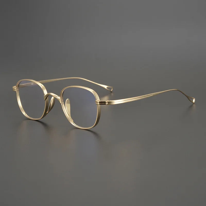 Unisex Black Titanium Eyeglasses Full Rim Oval Square Frame 49125 - Stylish & Lightweight for Work, Reading, and Everyday Wear