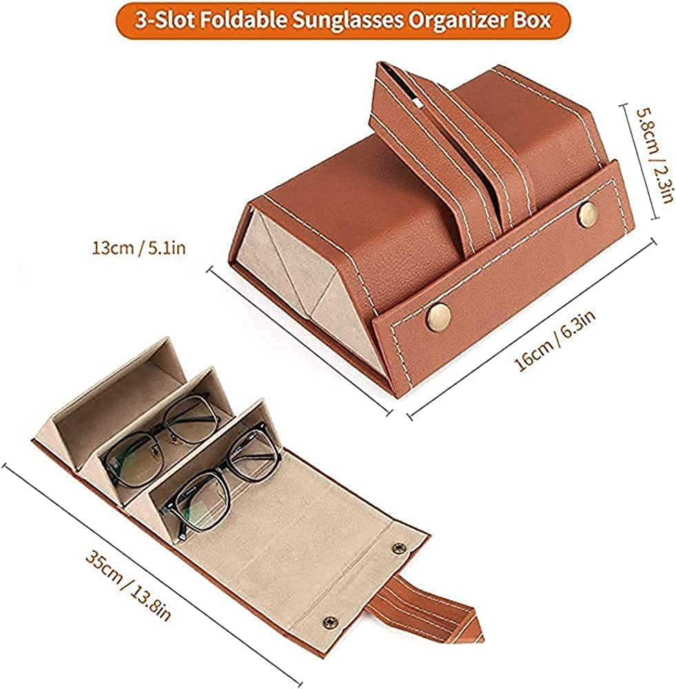 SYGNIUS Rotating Jewelry Organizer Box with Mirror - 3 Layer Portable Storage Case for Rings, Earrings, Necklaces - Home & Travel Jewelry Organizer - Perfect for Bedroom Vanity, Closet Organization & Gift Giving (Blue)