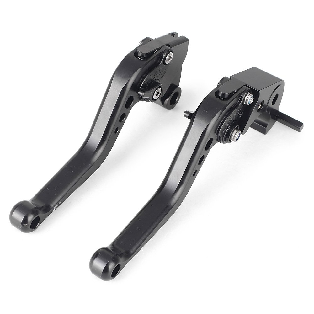 High Performance Short Brake Clutch Levers for Kawasaki ZX10R (2006-2012) | ZX6R (2007-2013) | Z750R (2011-2012) - Black CNC Aluminum - Perfect for Racing & Street Riding
