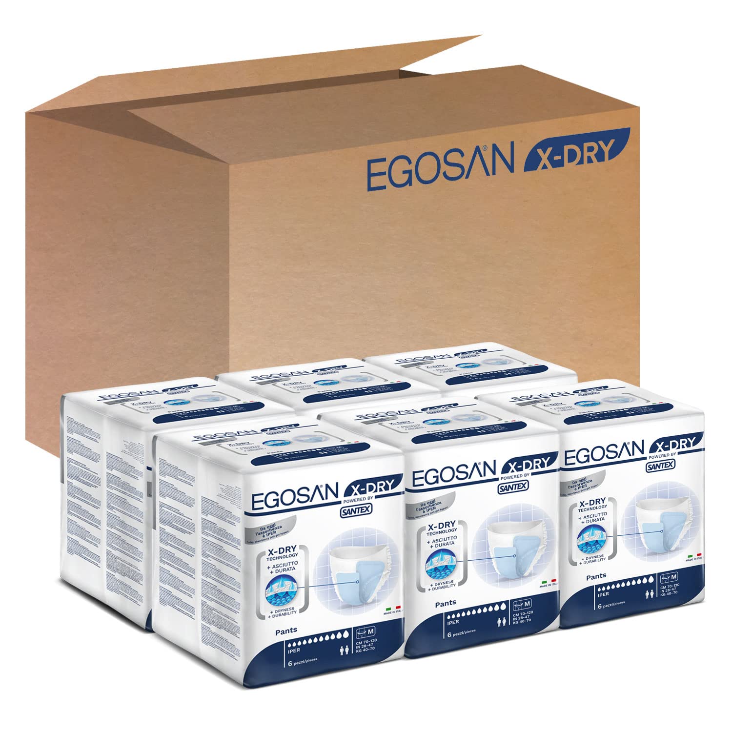 Egosan Adult Incontinence Pull-Up Underwear - 8 Hour X-Dry Protection, High Absorbency with Adjustable Tabs - Disposable for Men & Women (Medium, 36-Count) - Ideal for Overnight Use, Travel, and Active Lifestyles