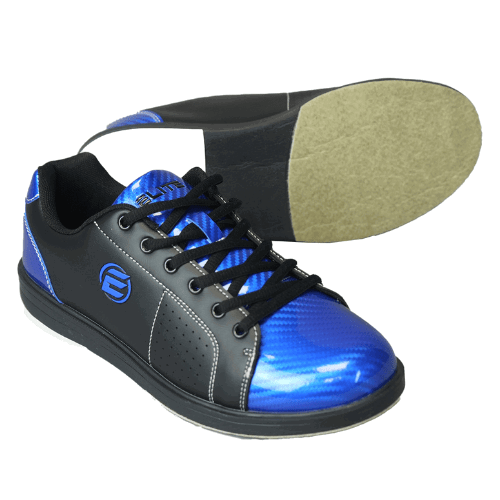 ELITE Men's Classic Black & Royal Bowling Shoes - Comfortable & Durable for League Play & Casual Bowling