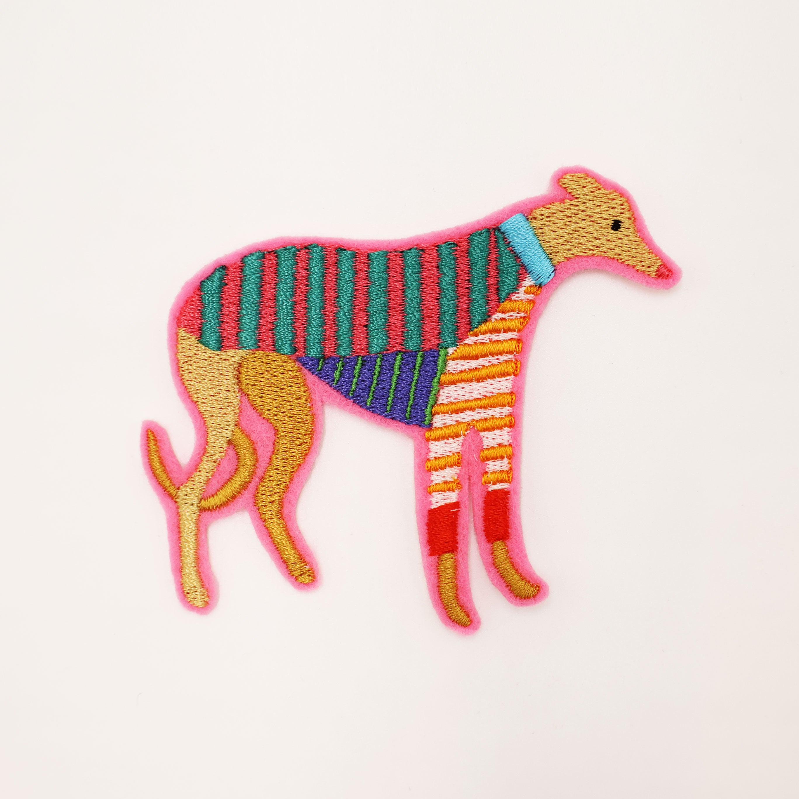 Bryony Moss Frankie Hound Patch - Cute Embroidered Iron-On Applique for DIY Clothing & Accessories - Perfect for Jackets, Jeans, Bags & Home Decor