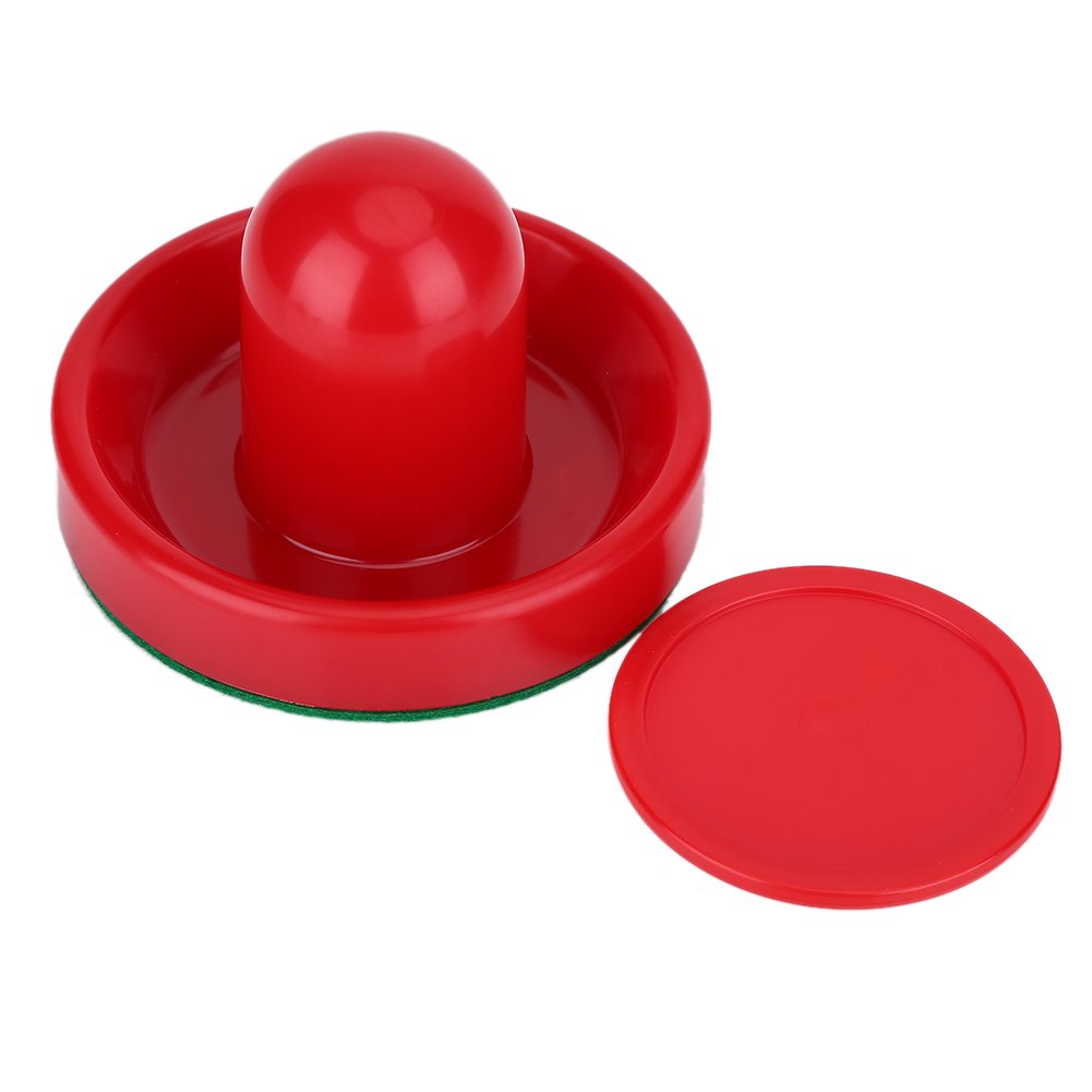VBESTLIFE 2-Pack Plastic Air Hockey Pushers with 4 Pucks & 2 Green Replacement Pads - Perfect for Family Game Nights, Arcade Tables, and Indoor Hockey Fun