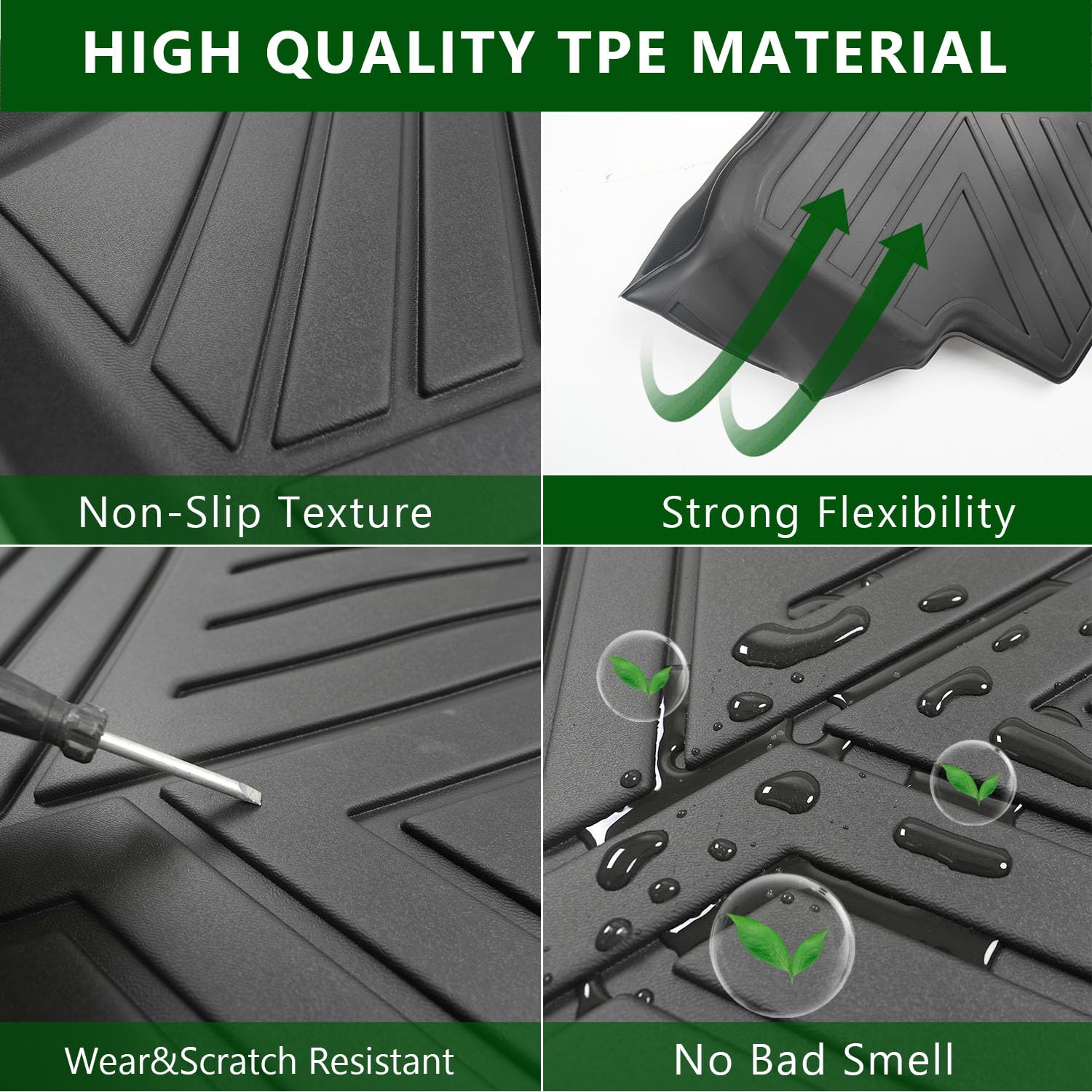 2022-2025 Ford Maverick Gas Truck Bed Mat & Floor Mat Set - Heavy Duty TPE Bed Liner & Cargo Protector | All-Weather Protection for Pickup Truck Accessories | Perfect for Camping, Work & Outdoor Adventures
