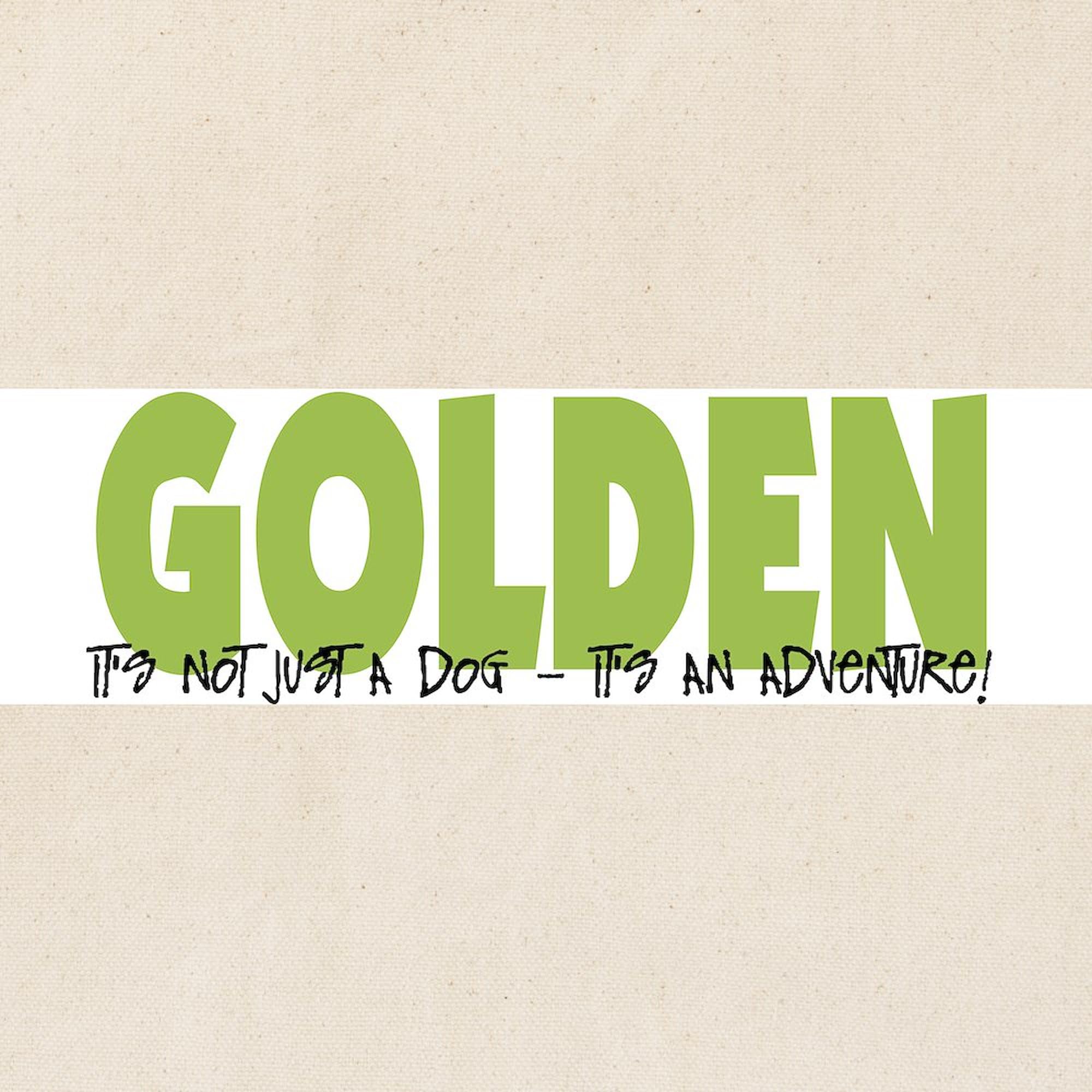 Golden IT's AN ADVENTURE Tote Bag - Natural Canvas Reusable Shopping Bag for Groceries, Beach & Daily Use | Eco-Friendly Cotton Tote with Unique Design