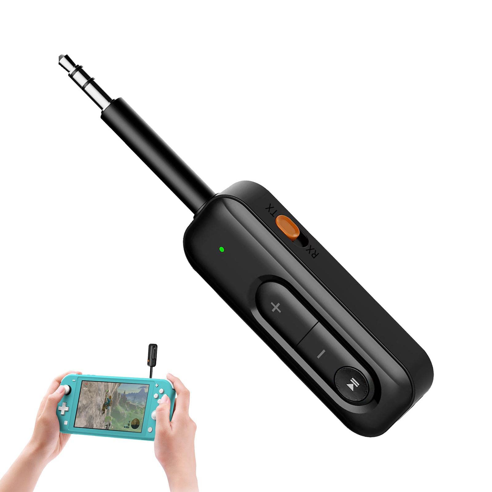 Anulely Wireless Audio Receiver - 2-in-1 Bluetooth Adapter for Headphones, PC, Tablet | Home Stereo & Gym Use | Wireless Music Streaming Device for Workouts & Home Entertainment