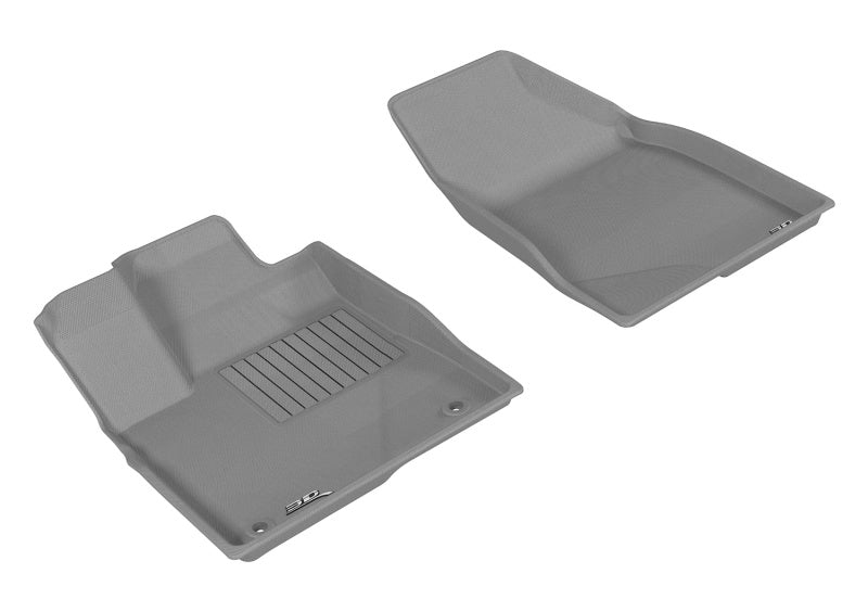 3D MAXpider Custom Fit Floor Mats for 2014-2019 Toyota Highlander Kagu 1st Row - Premium All-Weather Protection, Non-Slip Gray Car Mats | Perfect for Daily Commute, Road Trips & Family Adventures