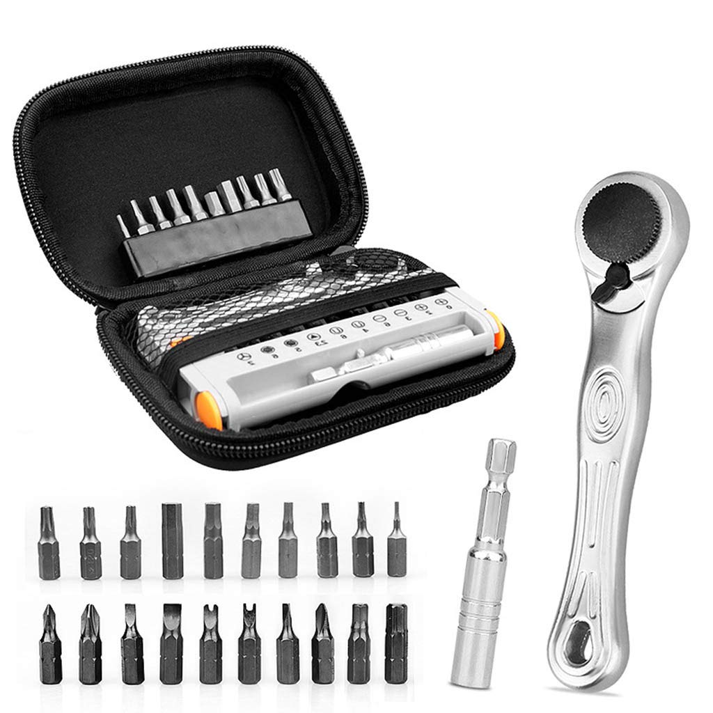 Professional Bike Repair Tool Kit - Multifunction Bicycle Wrench, Tire Puncture Repair & Glueless Tire Lever with Portable Storage Bag - Essential Emergency Maintenance Tools for Road Bikes, Mountain Bikes & Cycling Enthusiasts (Perfect for On-the-Go Repairs & Home Bike Maintenance)