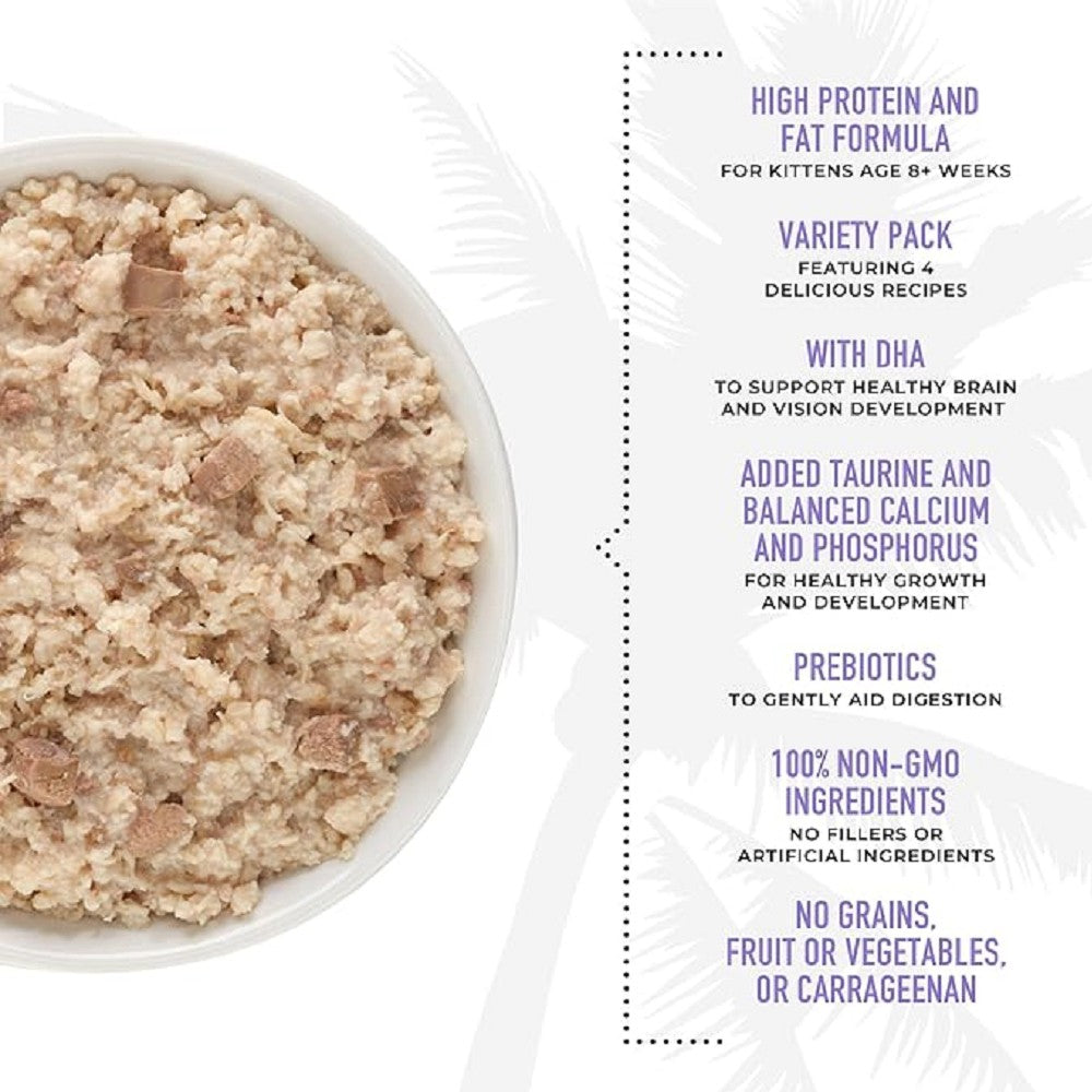 Premium Baby Variety Pack with DHA - Whole Foods Recipe Canned Cat Food for Kittens | Healthy Growth & Brain Development | Perfect for Weaning, Travel & Daily Meals