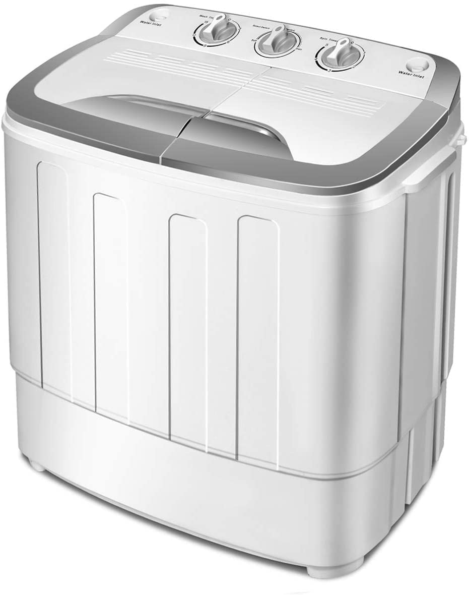 FUTADA Washing Machine - Compact Laundry Machine for Small Spaces, Gray | Portable Washer for Apartments, RVs & Dorm Rooms