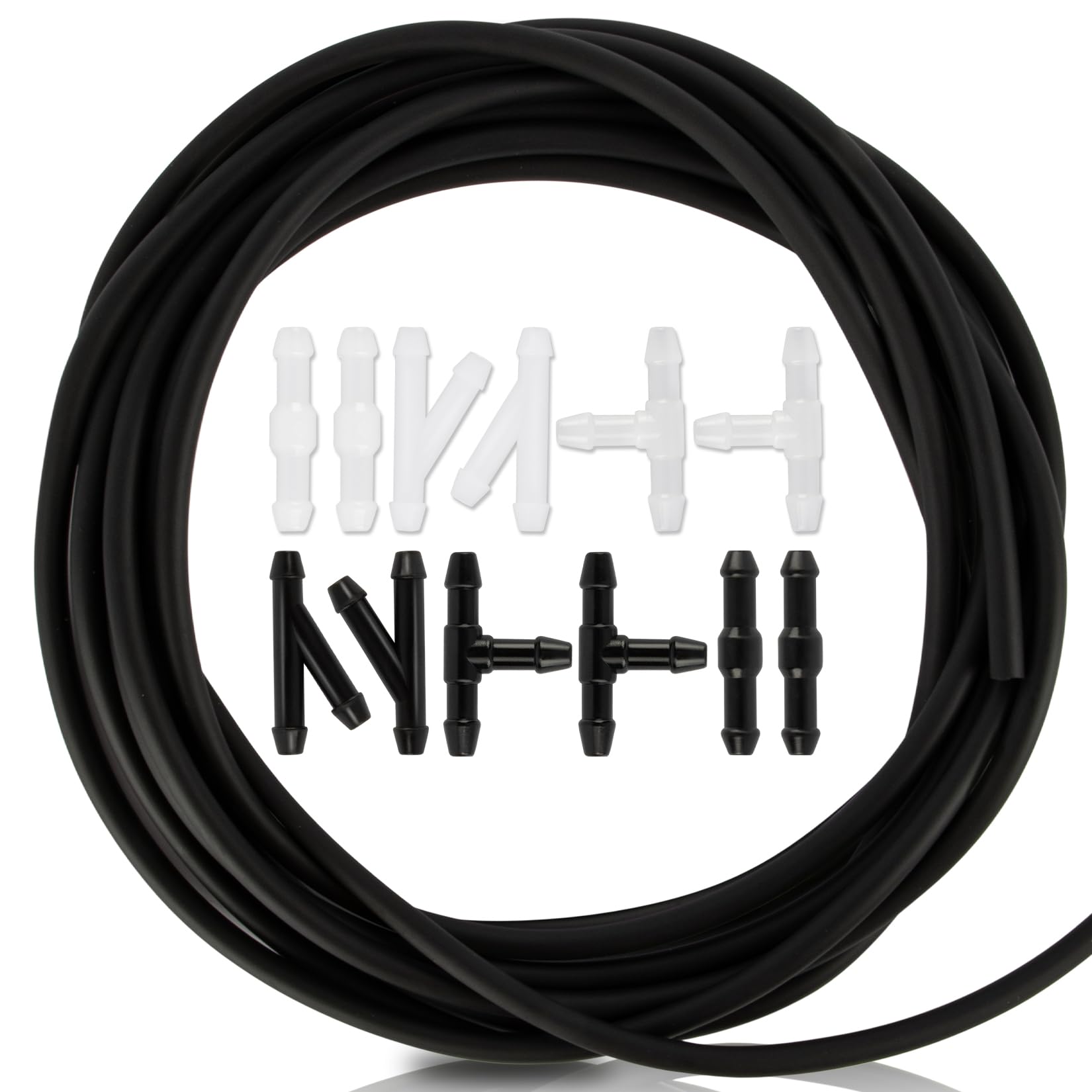 Car Windshield Washer Hose 4m with 12 Connectors - Universal Fit for Most Cars, Easy Installation