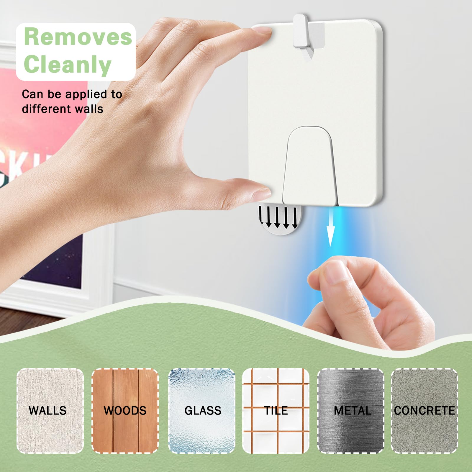 No Nail Picture Hangers for Frames - Damage-Free Adhesive Hooks for Sawtooth/Wire Back Frames, Wall Art & Photo Hanging - Perfect for Home, Office & Gallery Decor