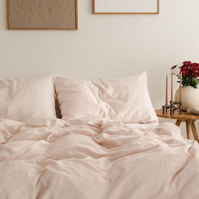 Premium Hero Cotton Duvet Cover Set - Soft Rose Pink Bedding - Queen/King Size - Breathable & Hypoallergenic - Perfect for Master Bedroom, Guest Room & Cozy Home Decor