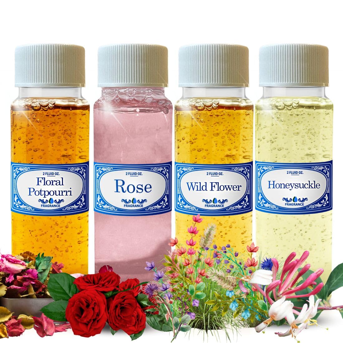 Mix Flowers Concentrated 2.0 fl oz Fragrance Oil - Floral Potpourri with Rose, Honeysuckle & Wild Flowers Scent - Compatible with Water Vacuums (Sirena, Rainbow), Diffusers & Aromatherapy - Perfect for Home Freshening, Relaxation & Spa Atmosphere