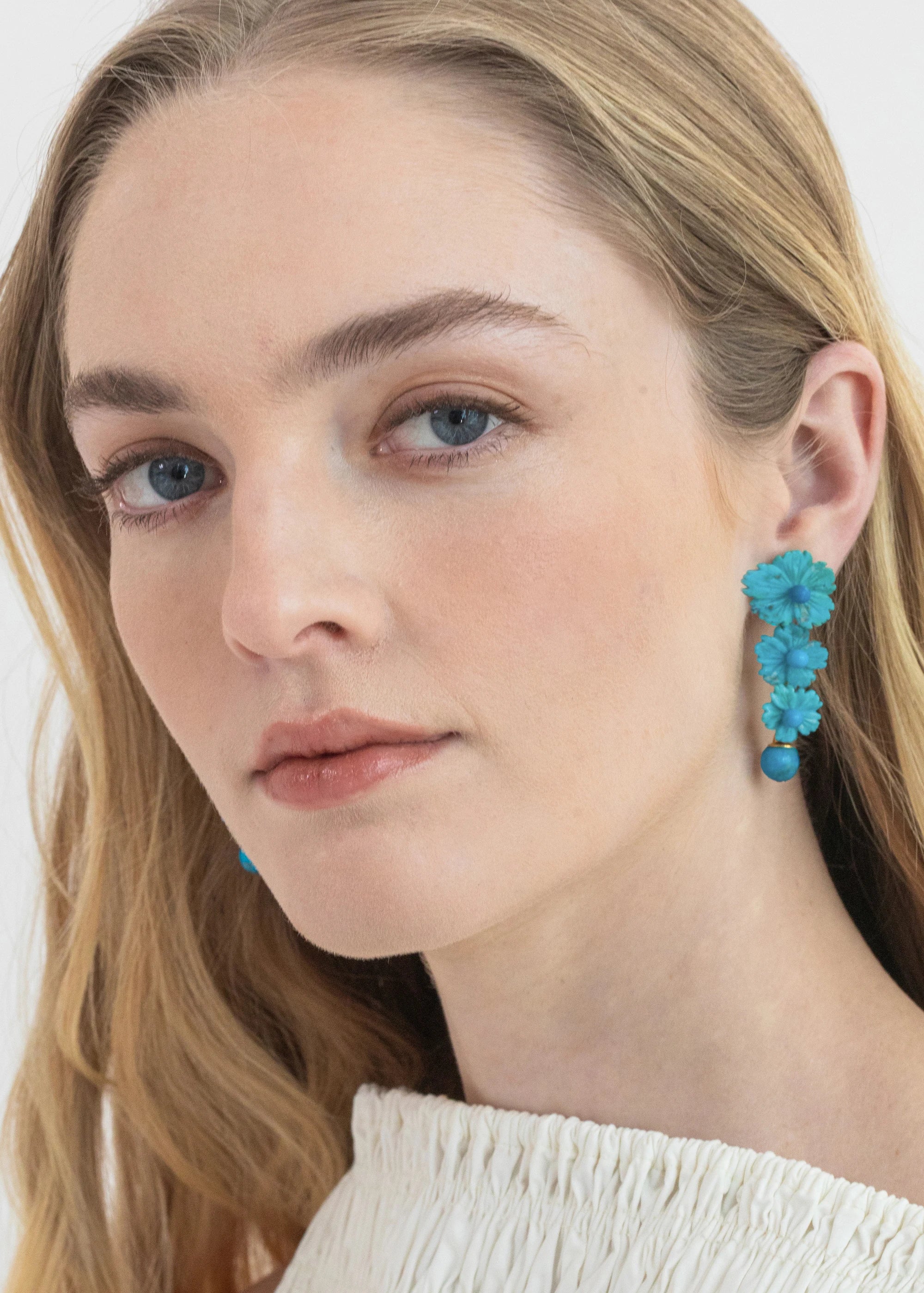 Charly Earrings - Turquoise Blue Dangle Earrings for Women | Boho Chic Jewelry for Casual & Party Wear