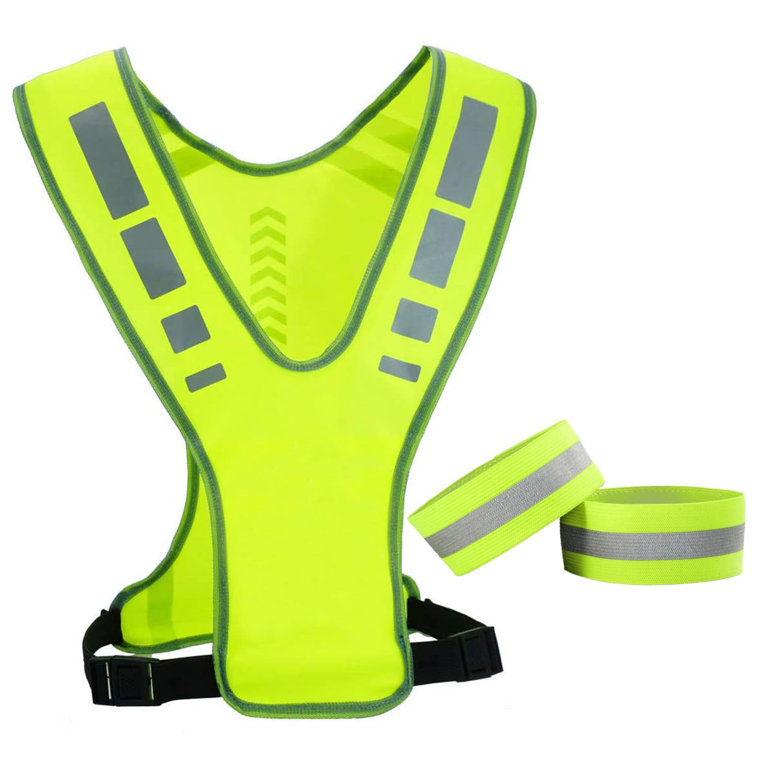 High Visibility Reflective Running Vest with Pocket for Men, Women & Kids - Safety Reflective Gear for Night Cycling, Walking, Jogging & Outdoor Activities - Perfect for Runners, Cyclists & Pedestrians in Low Light Conditions