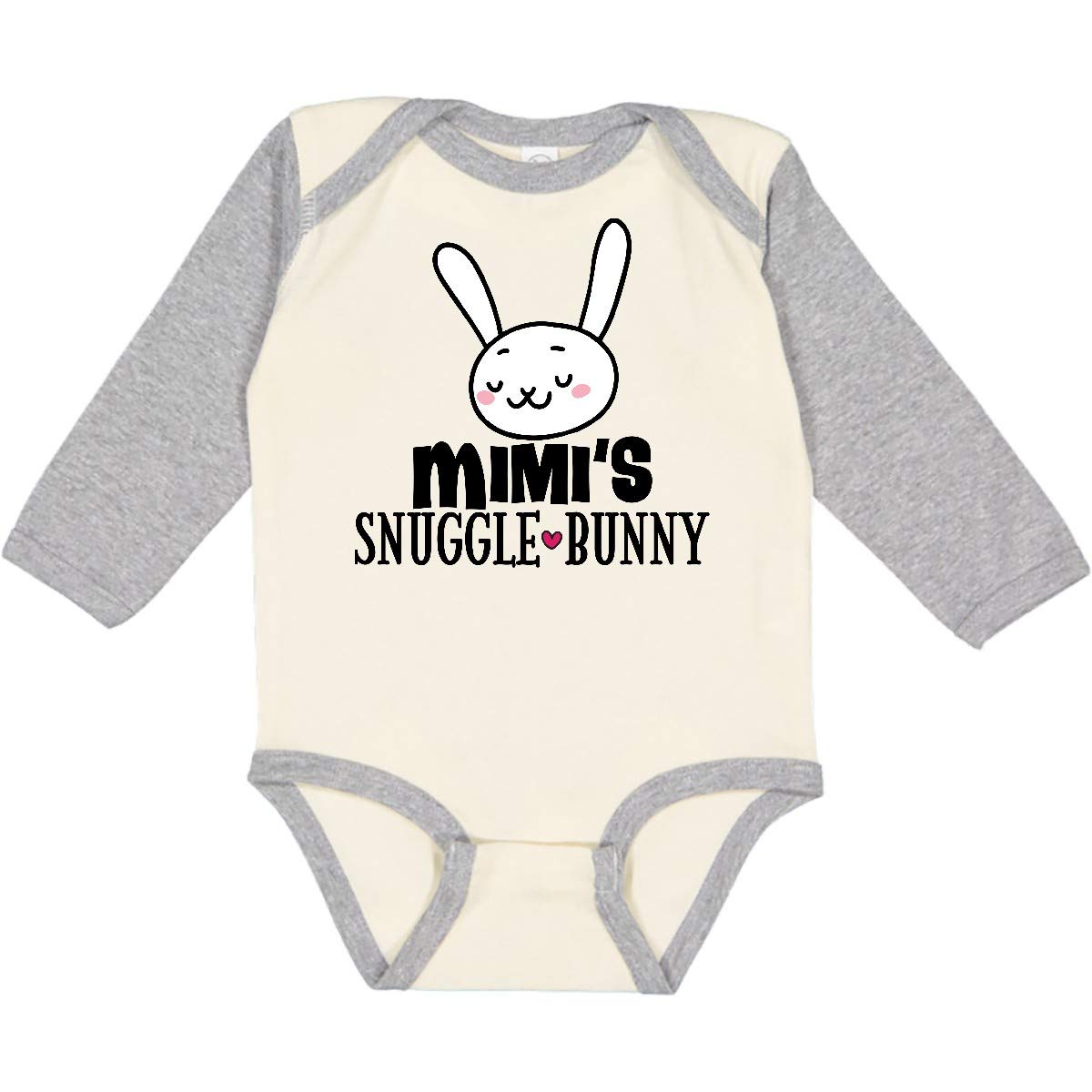 Inktastic Mimi Easter Bunny Outfit Long Sleeve Creeper - Adorable Baby Bunny Costume for Easter, Spring Photoshoots & Holiday Celebrations