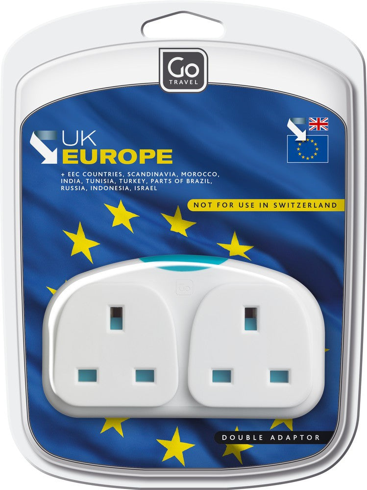 Universal Travel Adapter for UK & Europe - All-in-One Power Plug Converter with USB Ports - Perfect for Business Trips, Vacations & International Travel
