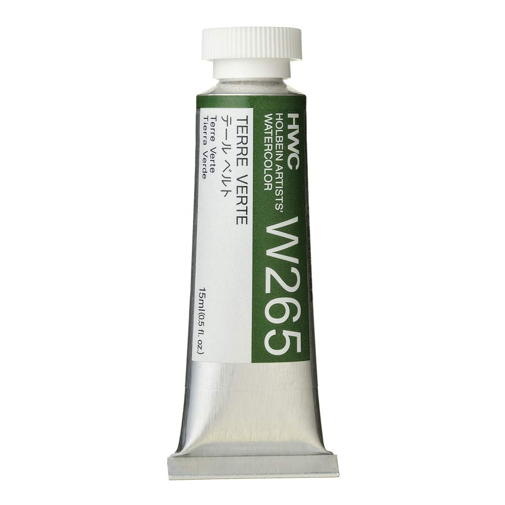 Holbein Artists' Watercolor Paint - 15ml Terre Verde Green Pigment | Professional Grade Watercolor for Artists | Perfect for Landscape Painting & Botanical Illustration