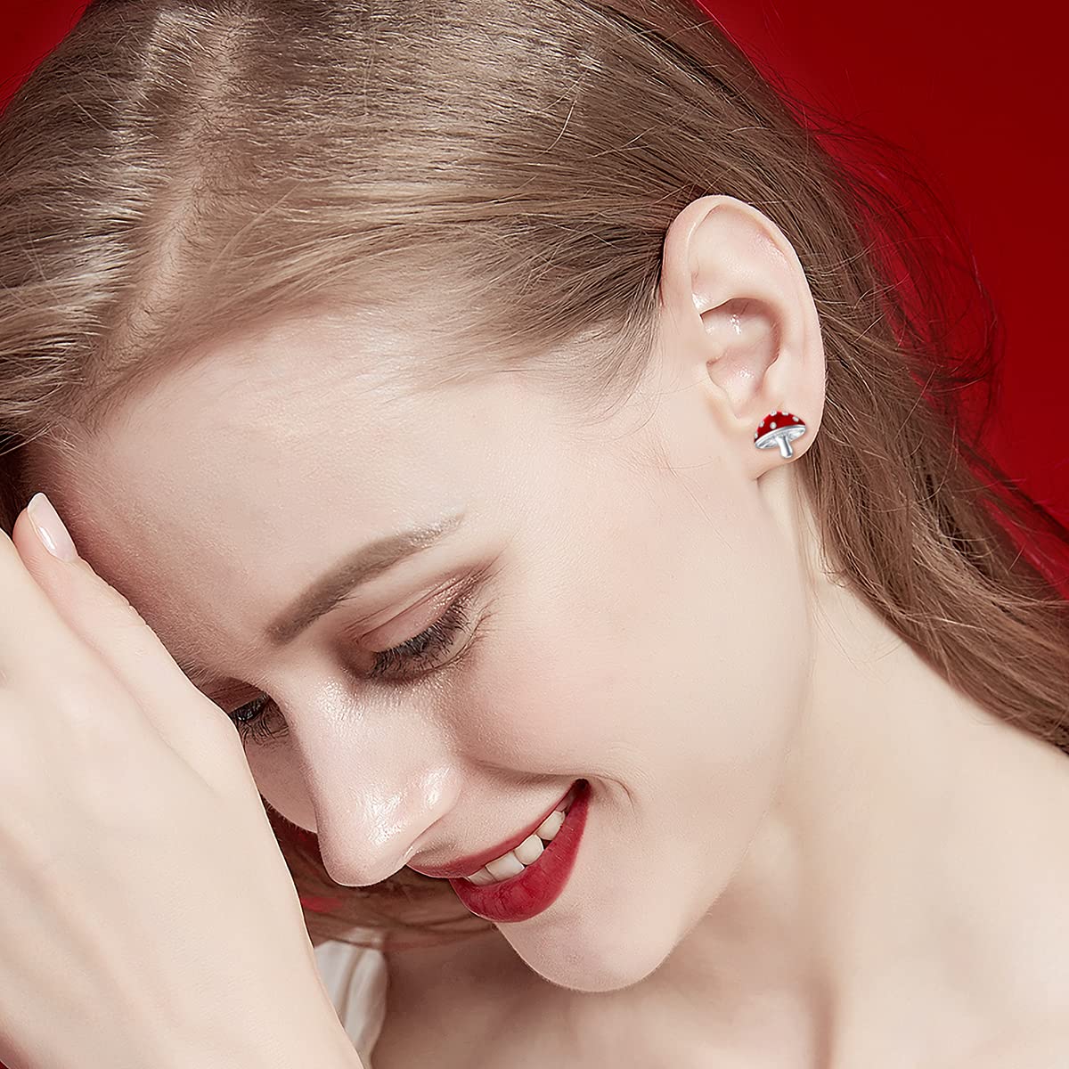 Sterling Silver Fruit Stud Earrings - Cherry, Lemon, Watermelon, Pineapple, Strawberry, Mushroom, Cheese, Cupcake & Donut Designs | Hypoallergenic Jewelry Gifts for Women & Girls | Perfect for Everyday Wear, Parties & Unique Fashion Statements