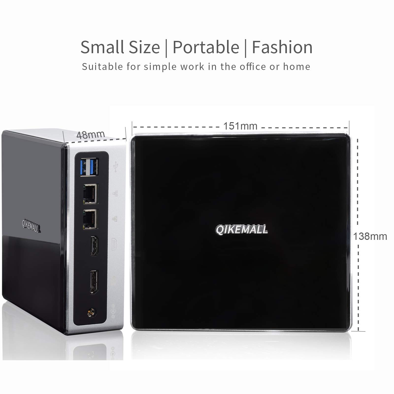 Windows 11 Pro Mini PC - Intel Core i5-10210U, 8GB DDR4 RAM, 512GB NVMe SSD, Dual LAN, 4K HDMI/DP, USB 3.0, WiFi - Compact Desktop Computer for Home Office, Gaming & Entertainment