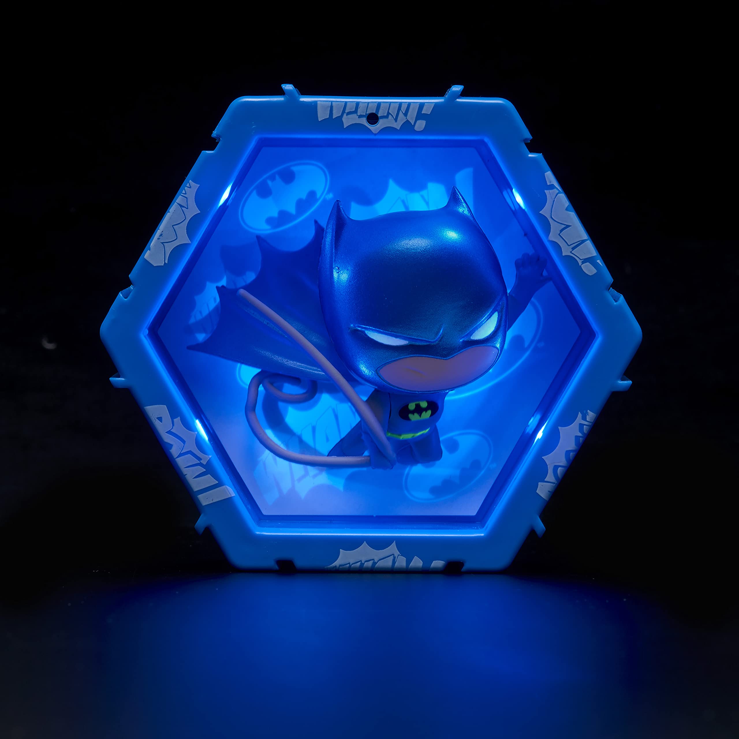 DC Comics Superhero Light-Up Bobblehead Figurine - Collectible Batman Metallic Toy for Fans & Decor | Perfect for Home Display, Office Desk & Gift Giving