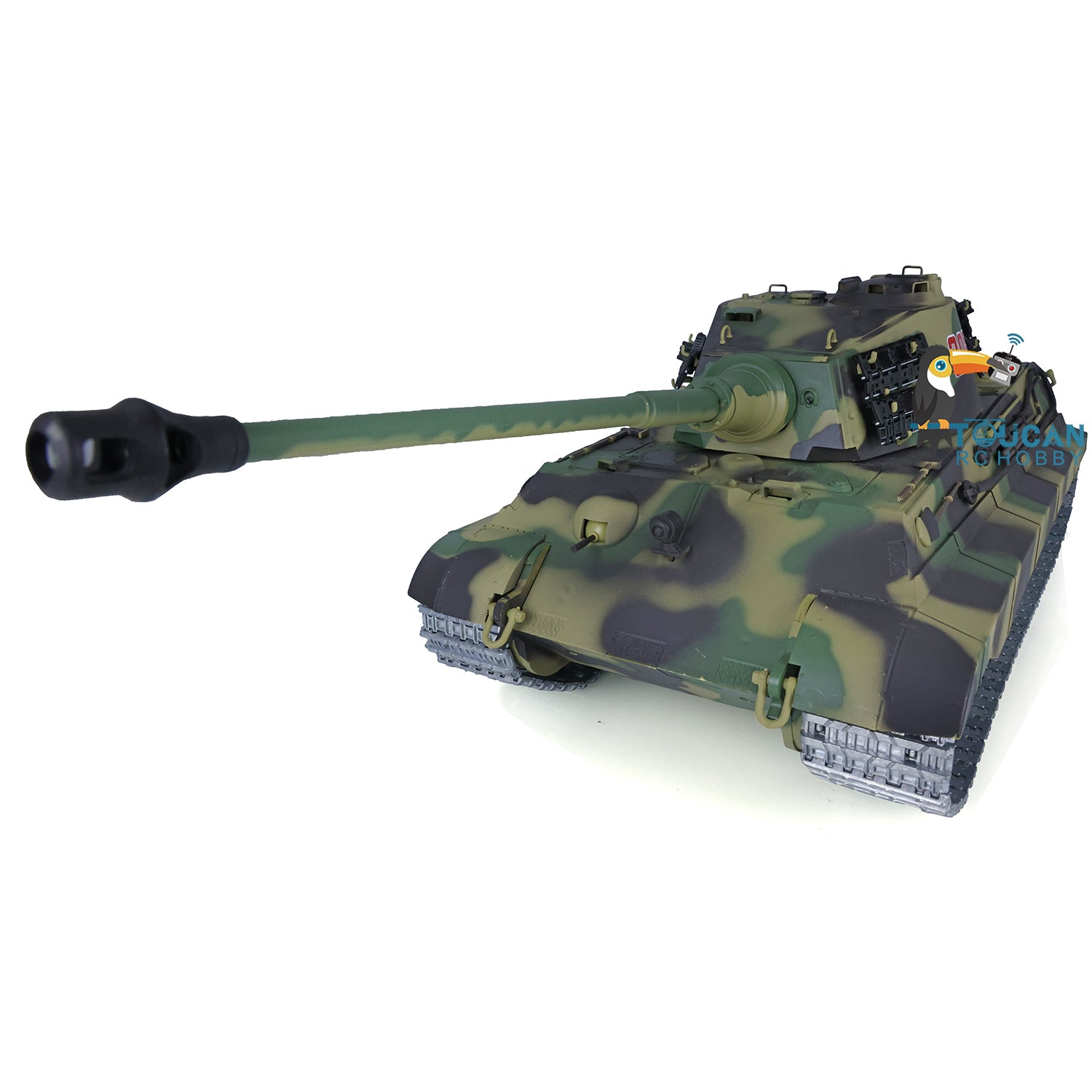 1/16 Scale Henglong King Tiger RC Battle Tank - 7.0 Customized Mainboard, 3888A Metal Road Wheels & Sprockets, Barrel Recoil System | US Stock | Perfect for Military Enthusiasts & RC Tank Battles