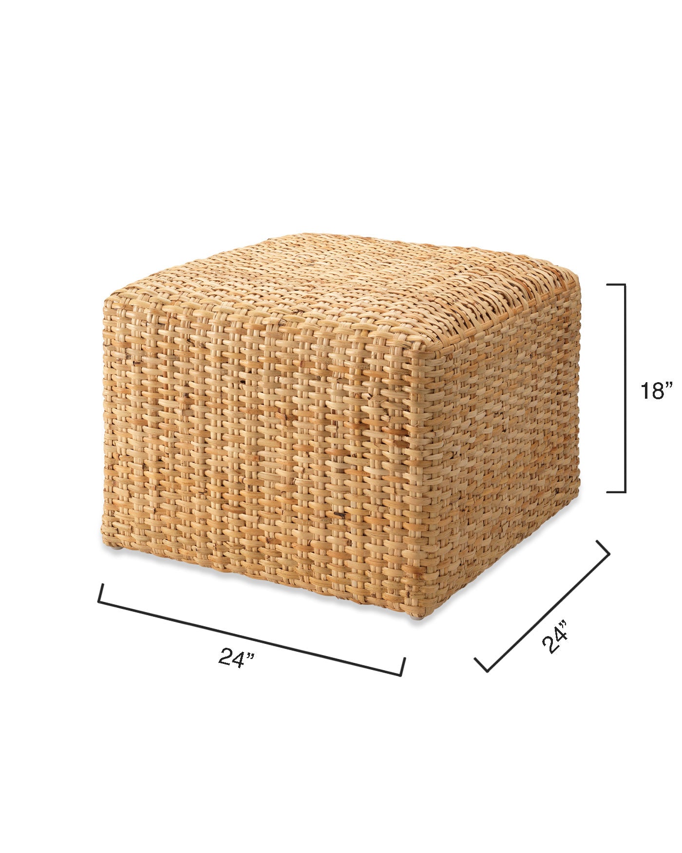 Large Natural Ottoman with Storage - Perfect for Living Room, Bedroom & Home Decor | Multi-Functional Footstool, Coffee Table & Seating
