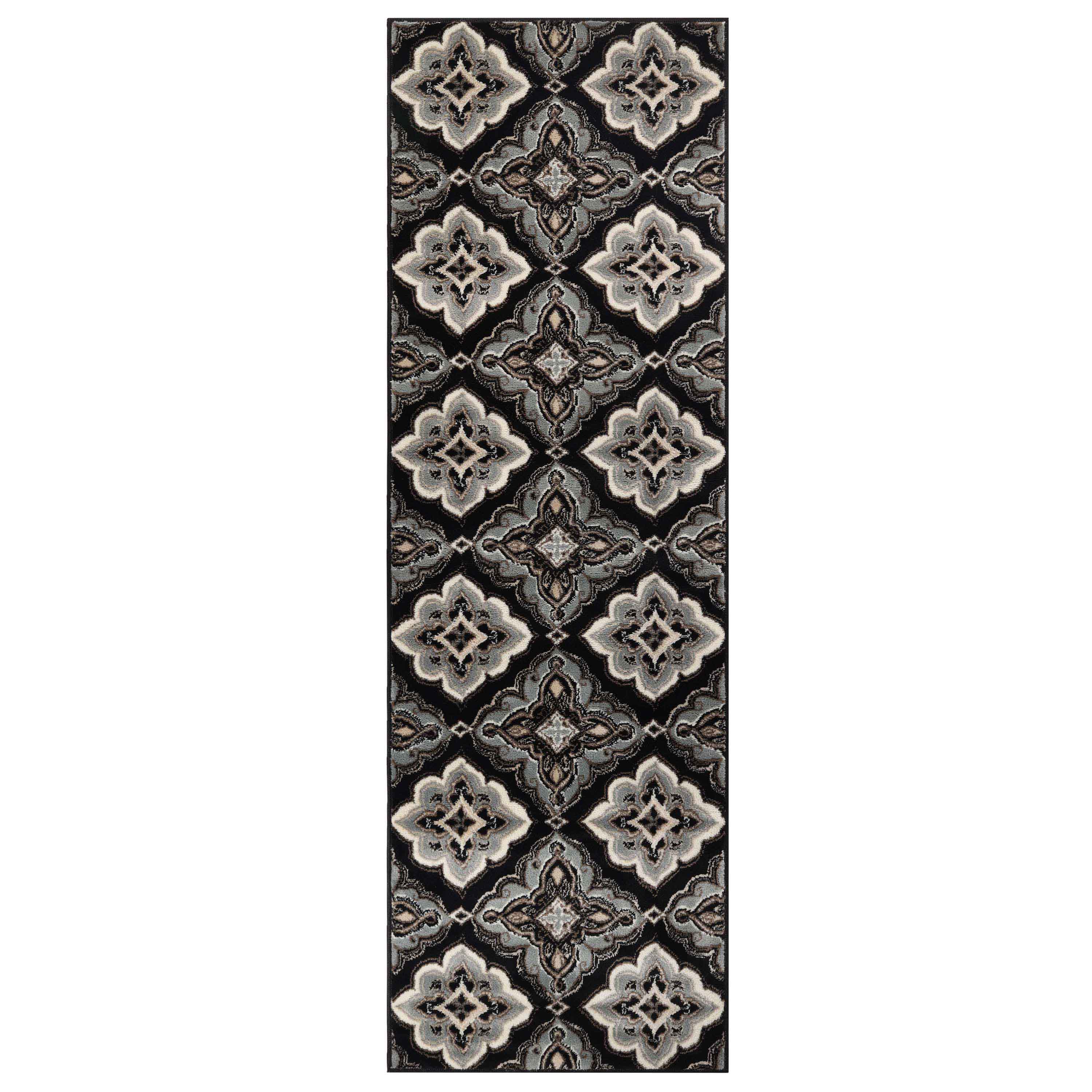 Elegant Crawford Floral Medallion Area Rug - Non-Slip Indoor Bohemian Decor Rug for Living Room, Bedroom & Dining Room