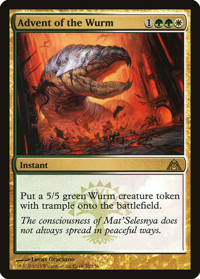 Advent of the Wurm - Dragon's Maze MTG Card - Premium Collectible Trading Card Game for Magic: The Gathering Players - Perfect for Deck Building and Competitive Play