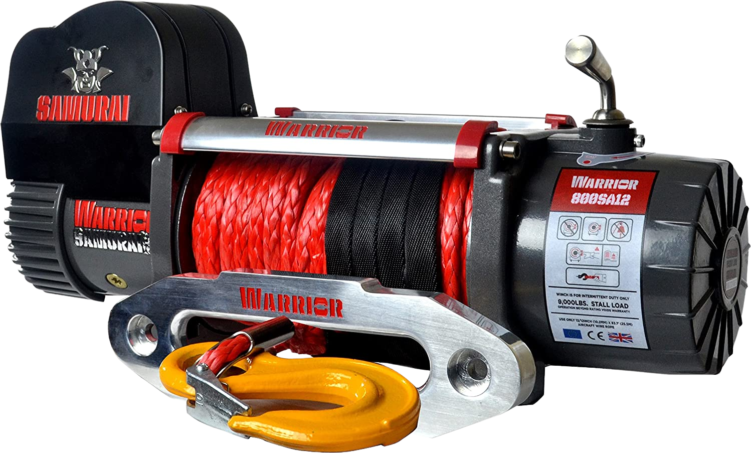 DK2 8000 SR 8000 lbs Capacity Electric Winch - Heavy Duty Synthetic Rope for Off-Roading, Towing & Recovery | Spartan Warrior Series for Trucks, Jeeps & ATVs