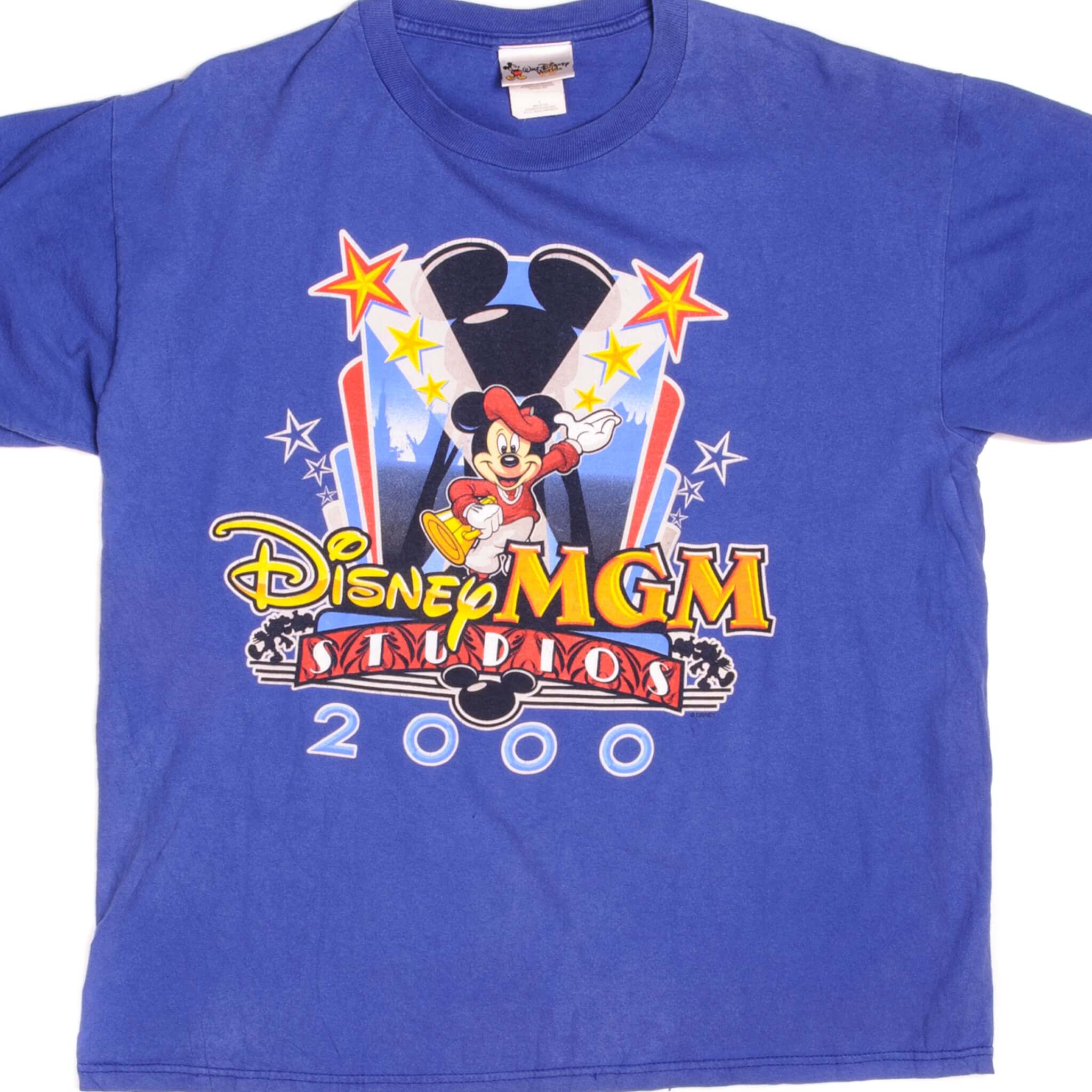 Vintage Disney MGM Studios T-Shirt 2000 - Large Size - Retro Disneyland Merchandise for Theme Park Fans & Collectors