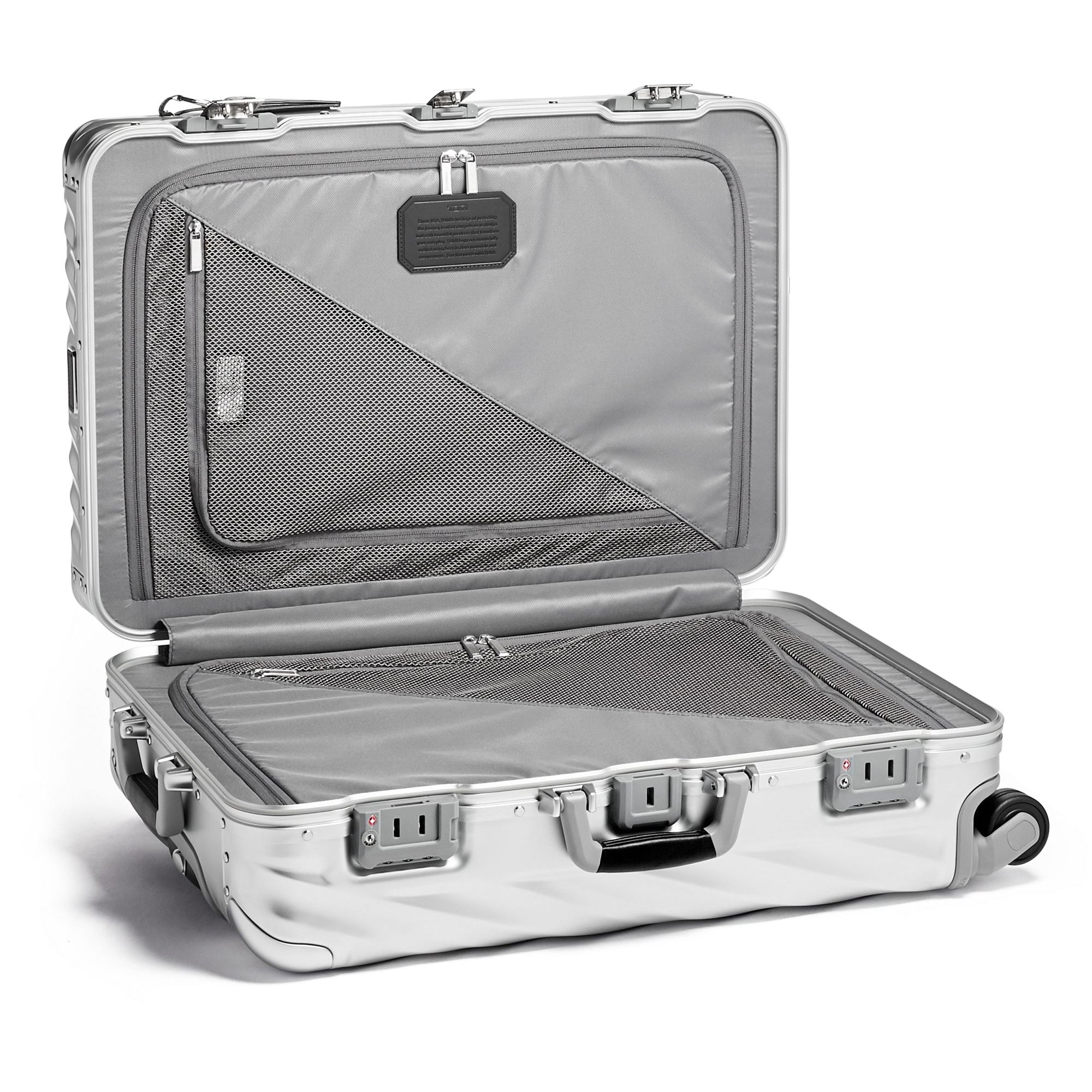 19 Degree Aluminum Carry-On Luggage - Lightweight & Durable Silver Suitcase for Business Travel, Weekend Getaways & Airplane Cabin Use