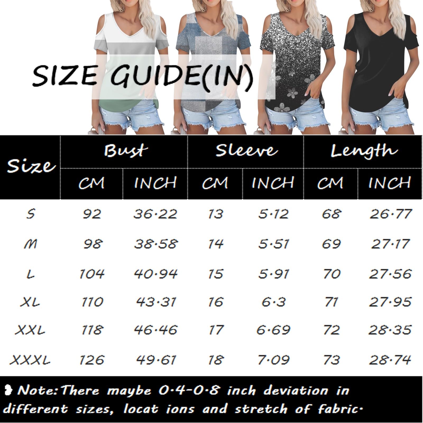 Women's Cold Shoulder Tops - Summer Casual Short Sleeve Blouse with V-Neck & Loose Fit | Off Shoulder Shirt for Beach, Party & Date Night Outfits