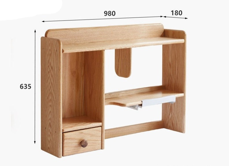 Solid Oak & Beech Wood Bookshelf - Sturdy Wooden Shelf for Home, Office & Library - Perfect for Organizing Books, Decor & Storage