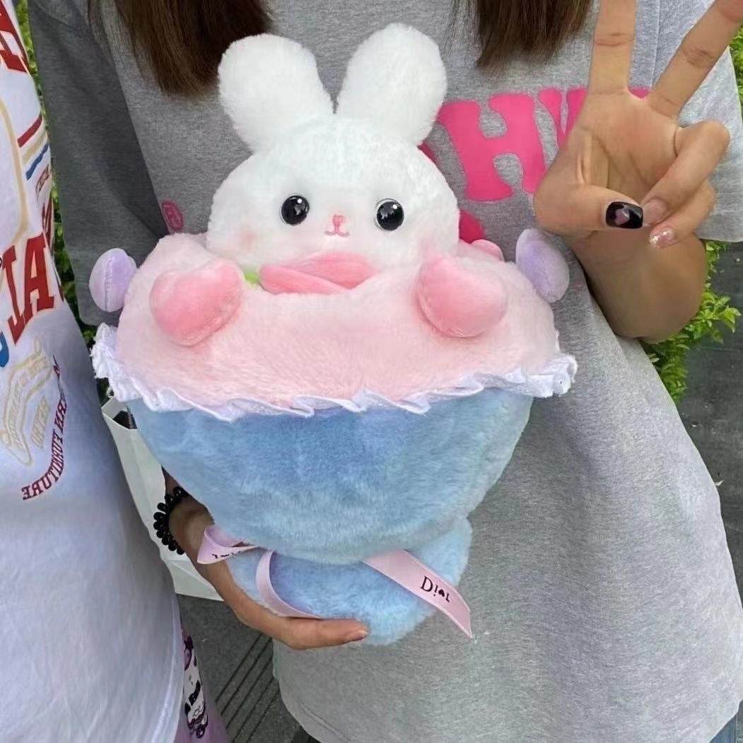 Adorable Kawaii Bunny Plush Stuffed Animal Bouquet - Perfect Gift for Valentine's Day, Birthday & Anniversary - Cute Home Decor for Bedroom, Nursery & Party Decorations